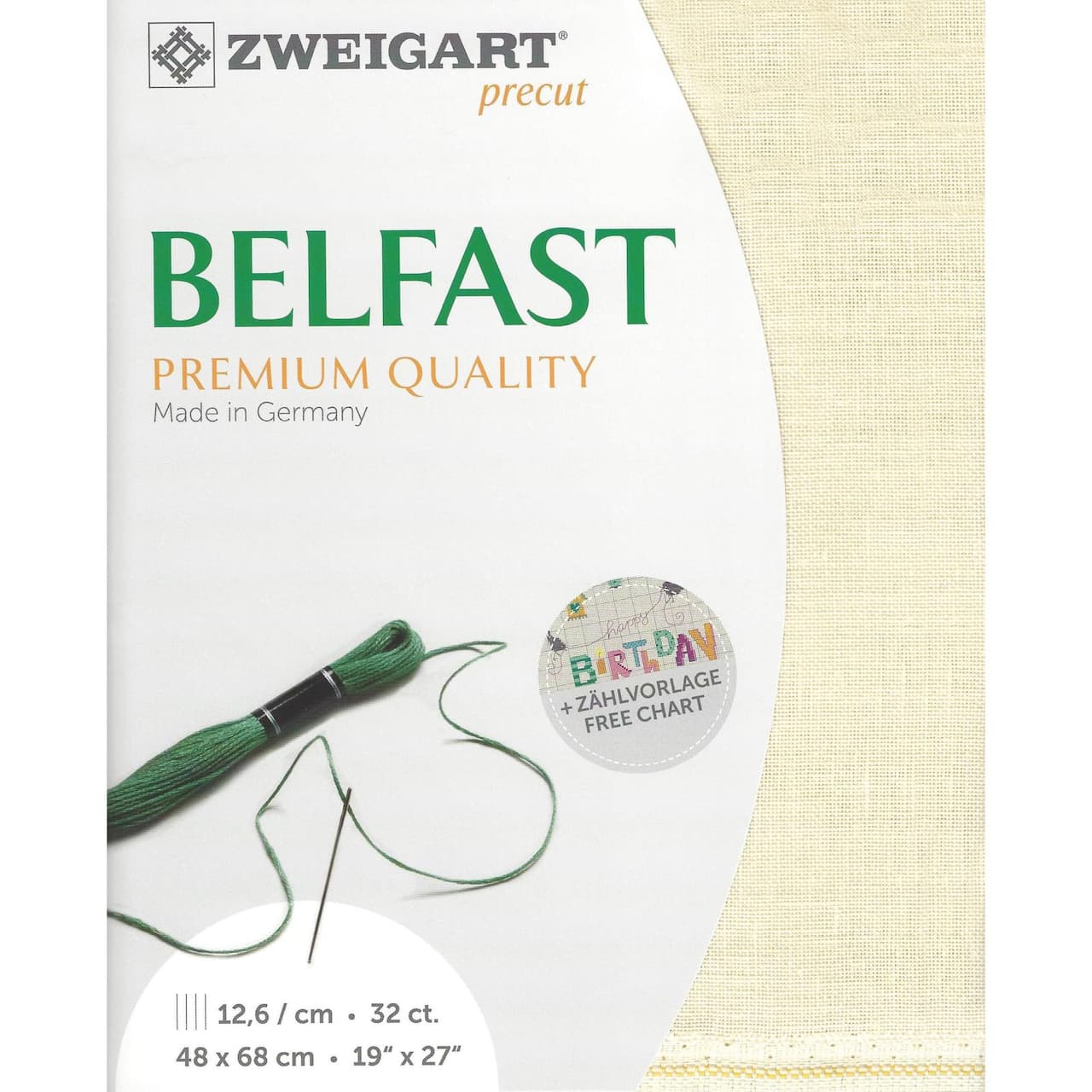 Zweigart® Precut Belfast 32 Count Canvas, 19" x 27"